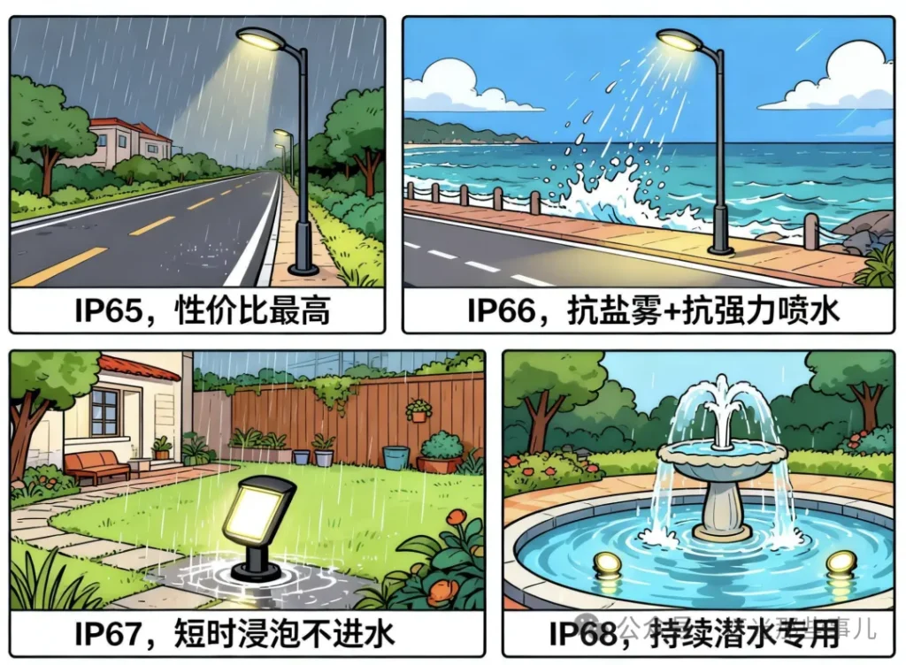 IP65、IP66、IP67、IP68到底怎么选？户外防水等级...